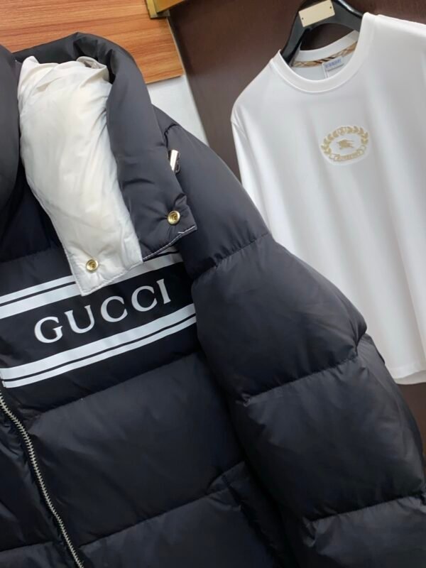 GCCI Hooded Puffer Jacket - Black