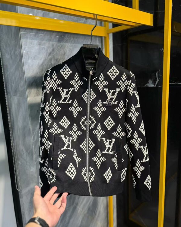 LVE Monogram-Style Zip Jacket – Black