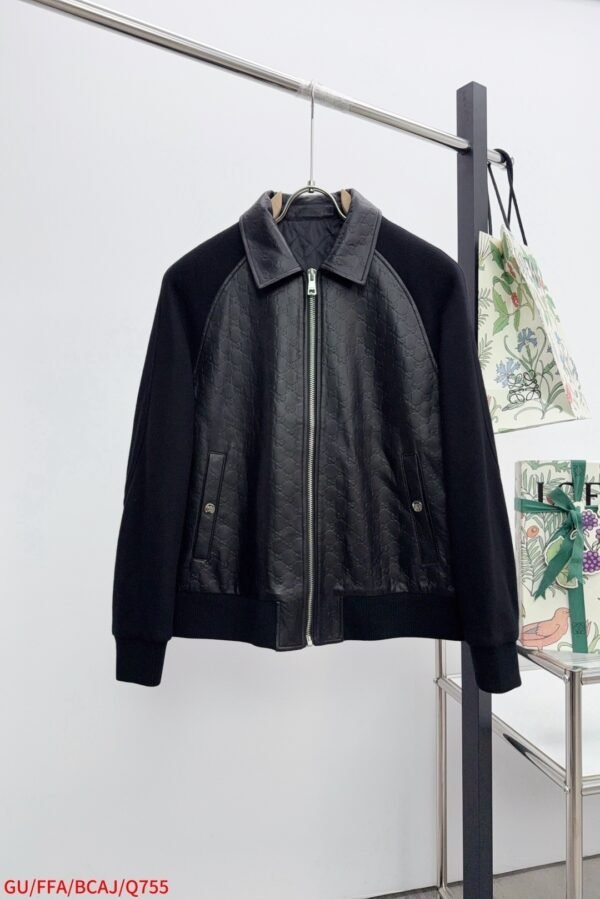 GCCI Monogram Zip Jacket - Black