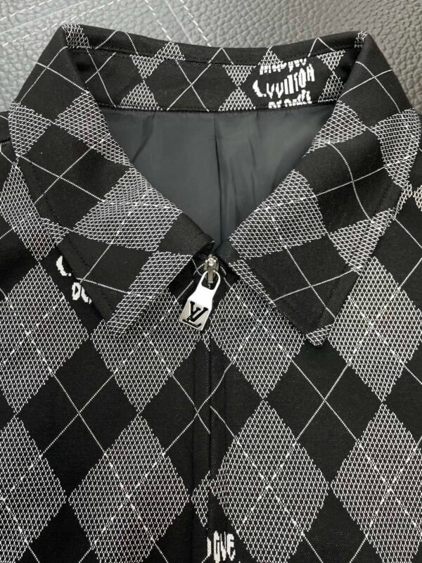 LVE Argyle Zip-Front Jacket
