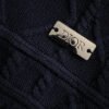 CD Textured Jacquard Crew Neck Jumper - Navy