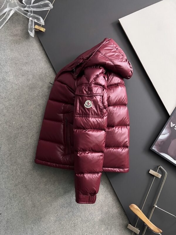 MNCLR Hooded Puffer Jacket - Burgundy