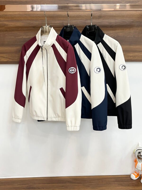 GCCI Zip-Up Jacket with Contrast Panel - Red