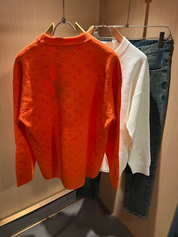 LVE Embossed Monogram Jumper – Burnt Orange