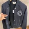 HRMS Embroidered Crest Varsity Jacket - Black