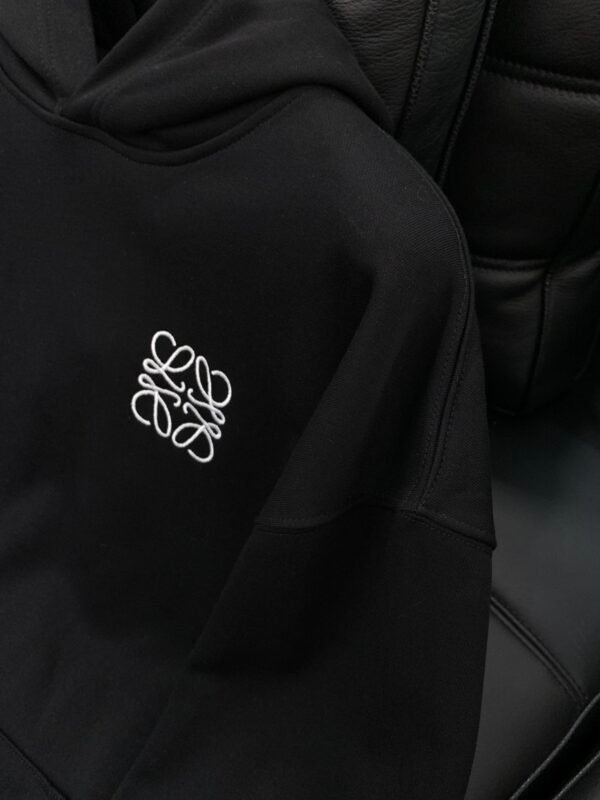 LWE Minimal Embroidered Logo Hoodie - Black