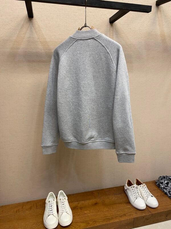 HRMS Embroidered Crest Varsity Jacket - Grey