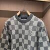 LVE Check Pattern Knit Jumper - Grey