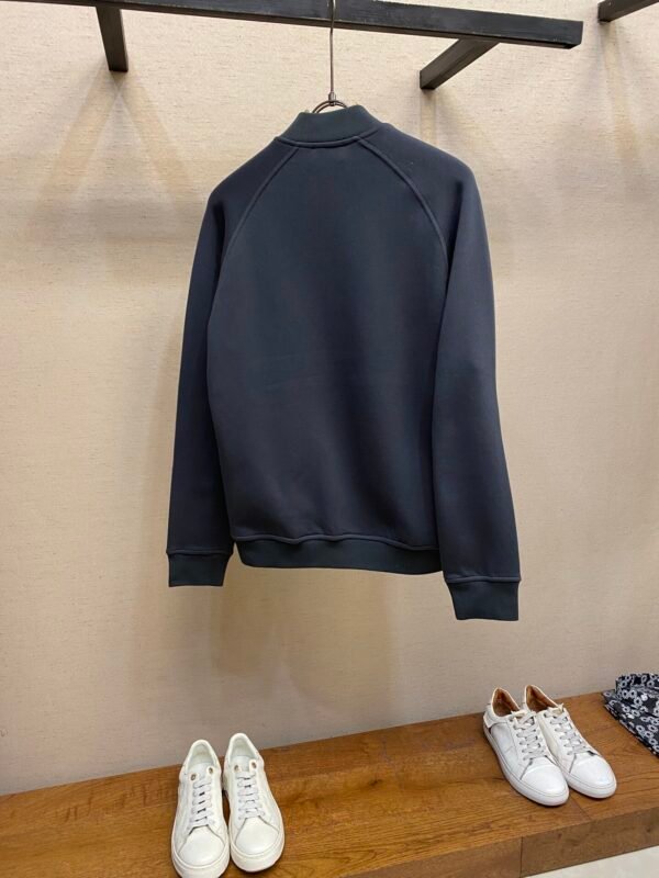 HRMS Embroidered Crest Varsity Jacket - Black