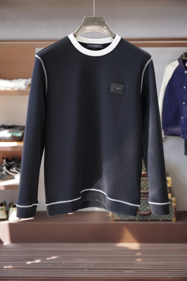 DG Crew Neck Jumper with Contrast Stitching