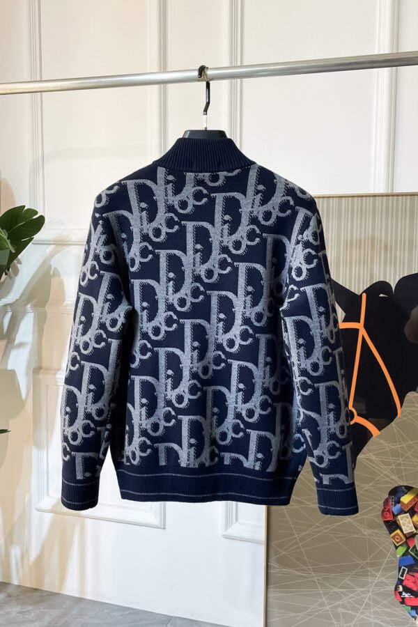 CD All-Over Monogram Zip Jacket - Navy & Grey