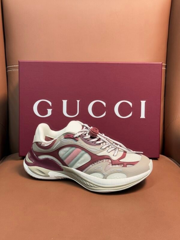 GCCI Chunky Trainers with Layered Panel Design -  Burgundy