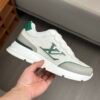 7 LVE White & Green Low-Top Trainers