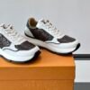 LVE Classic Trainers – Brown Monogram Canvas & White Leather