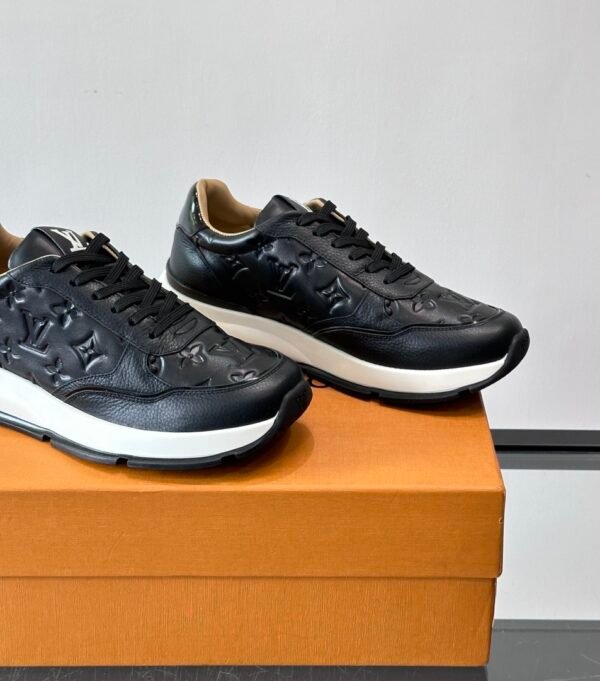 LVE Classic Trainers – Black Monogram Canvas & Black Leather Trim