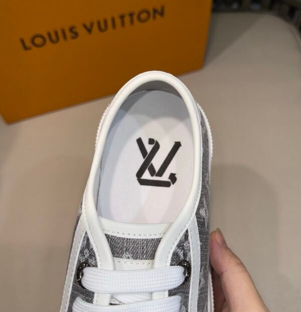 LVE Lagoon Trainers – Grey Monogram Denim Canvas