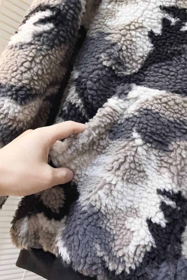 BLNCG Ski Zip-Up Fleece Hoodie - Grey Camouflage