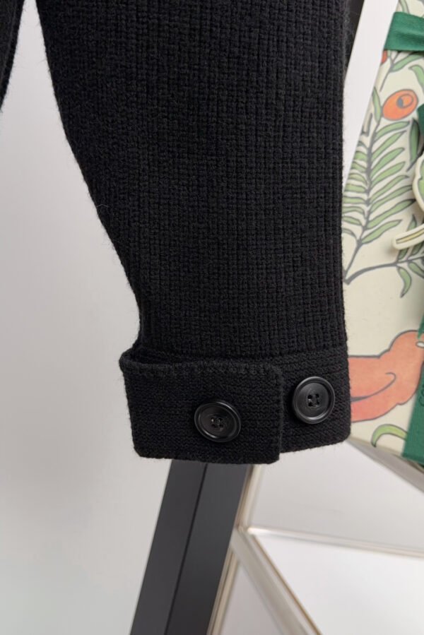 7066a009 PRDA Button-Front Knit Jacket - Black