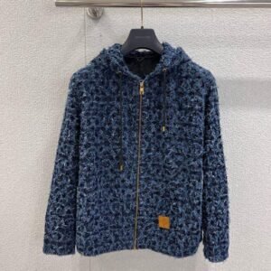 7166a08e-c1a6-46dd-98c9-5faabf300e0e LVE Textured Hooded Zip Jacket – Navy