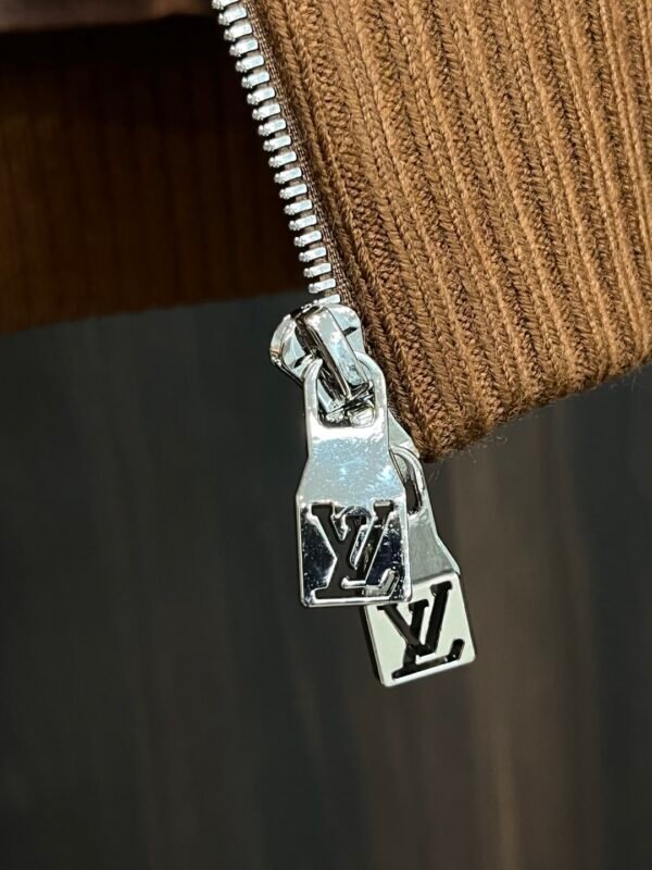 LVE Brown Monogram Knit Gilet