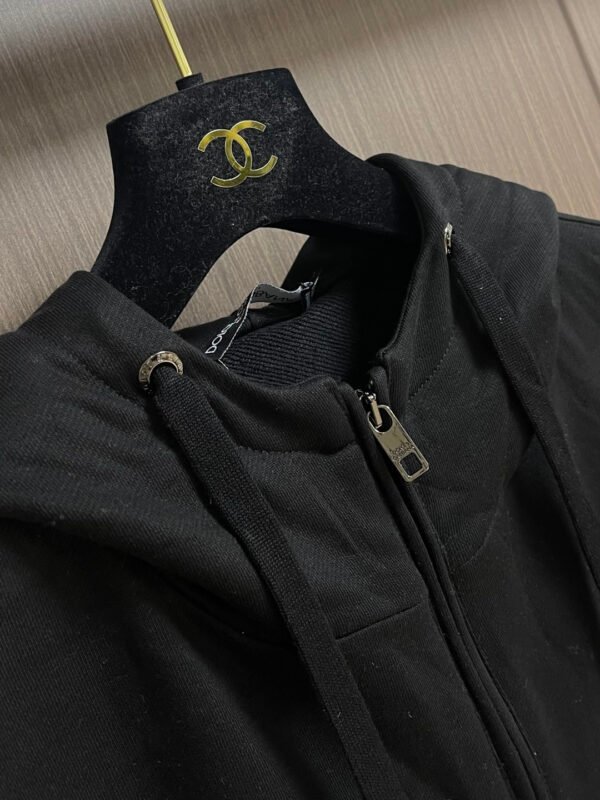 DG Logo Text Zip Hoodie - Black