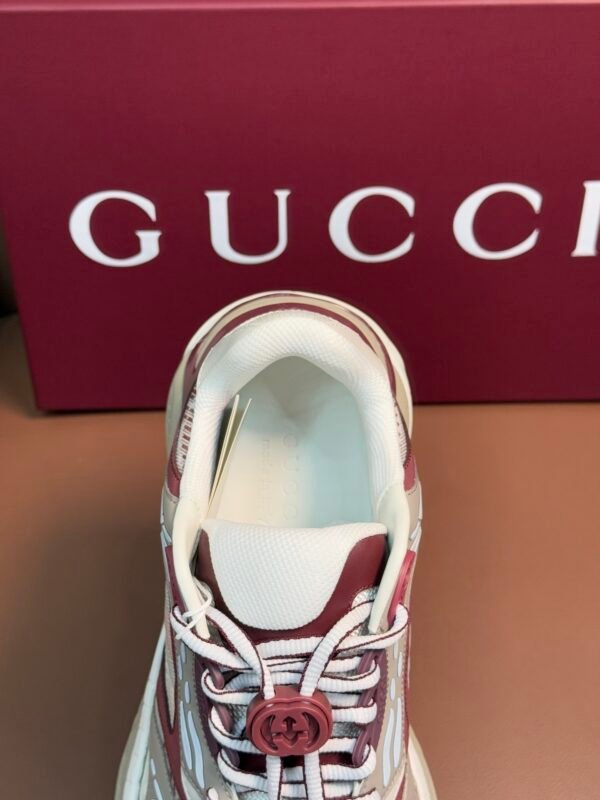 GCCI Chunky Trainers with Layered Panel Design -  Burgundy