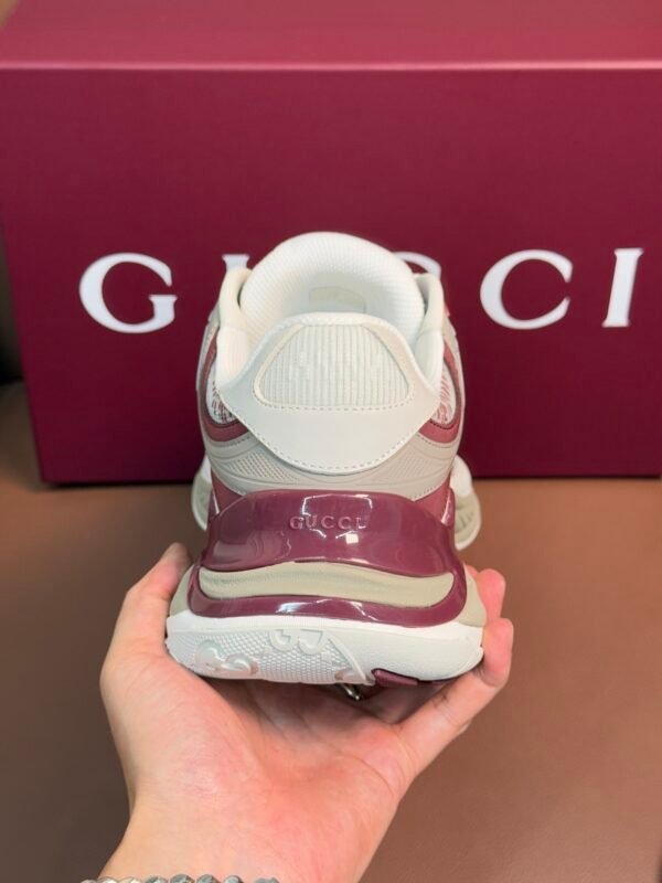 GCCI Chunky Trainers with Layered Panel Design -  Burgundy