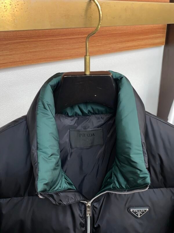 PRDA Puffer Jacket with Logo Patch - Black