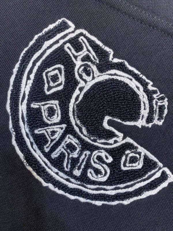 HRMS Embroidered Crest Varsity Jacket - Black