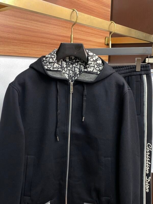 CD Hooded Zip-Up Jacket - Black