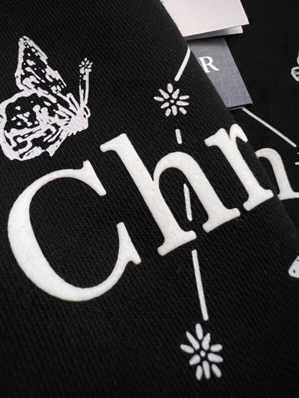 CD Crew Neck Jumper with Graphic Detail - Black
