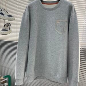 769c91b7 HRMS Appliqué Chest Patch Crew Neck Jumper - Grey
