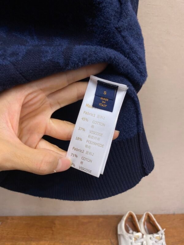 LVE Patterned Panel Hoodie – Navy