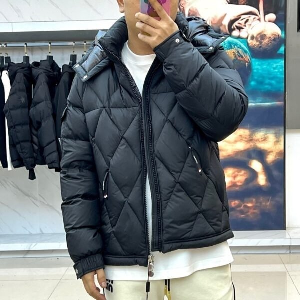 MNCLR Quilted Hooded Zip Jacket - Black