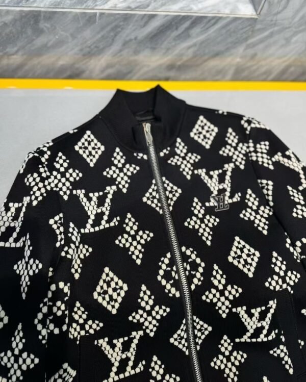LVE Monogram-Style Zip Jacket – Black