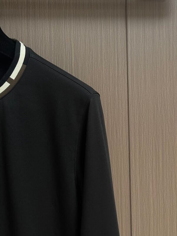 7bd4ce2c HRMS Ribbed Crew Neck Jumper with Contrast Trim- Black