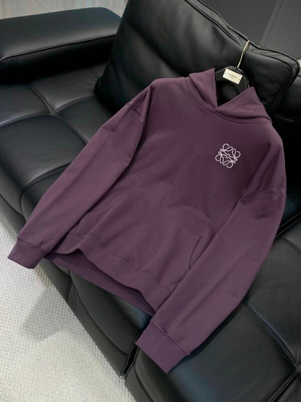 LWE Minimal Embroidered Logo Hoodie - Purple