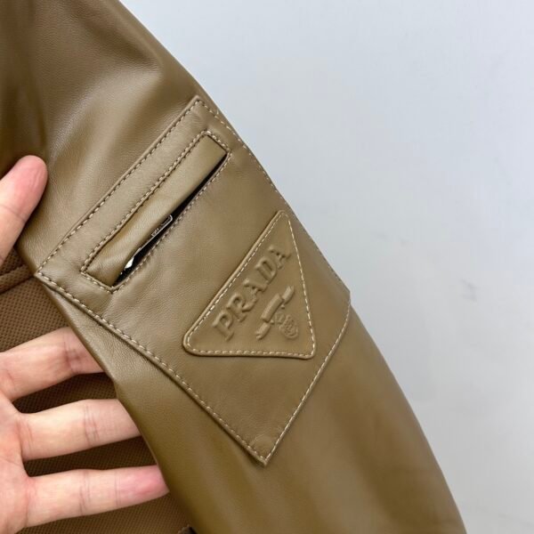 7ce5394b PRDA Zip-Up Jacket with Sleeve Logo Detail - Camel