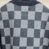 LVE Check Pattern Knit Jumper - Blue Grey