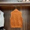 LVE Brown Monogram Knit Gilet