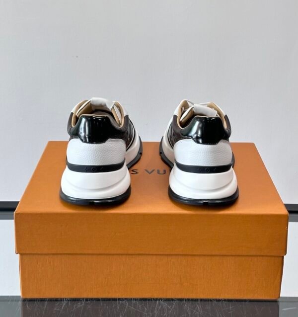 LVE Classic Trainers – Brown Monogram Canvas & White Leather