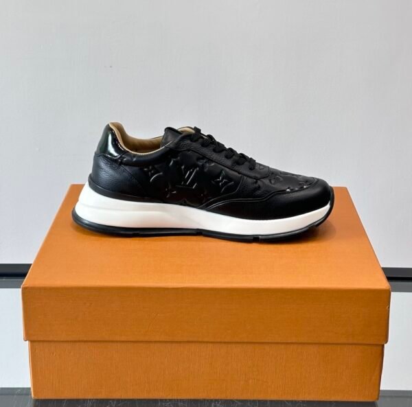 LVE Classic Trainers – Black Monogram Canvas & Black Leather Trim