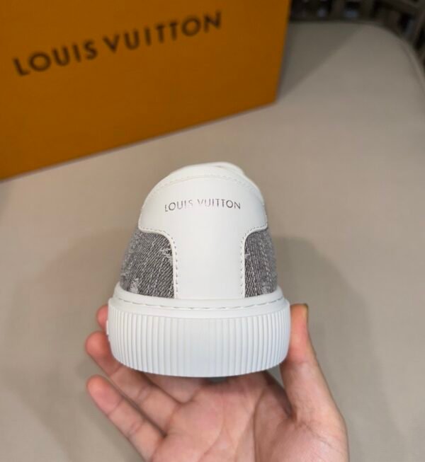 LVE Lagoon Trainers – Grey Monogram Denim Canvas