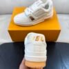 LVE Trainer Sneaker - White Orange Rubber Gum Sole