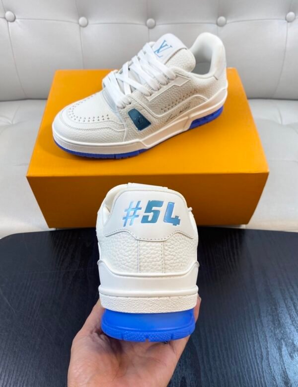 8 LVE Trainer Sneaker – White Blue Rubber Sole