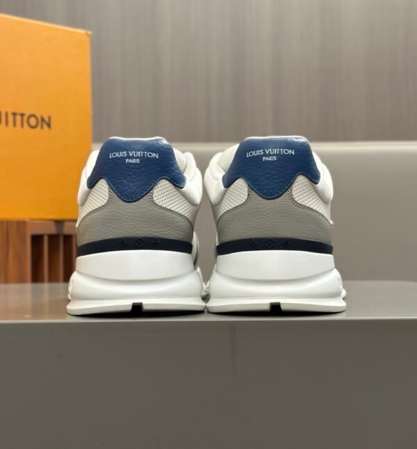 LVE White & Blue Low-Top Trainers