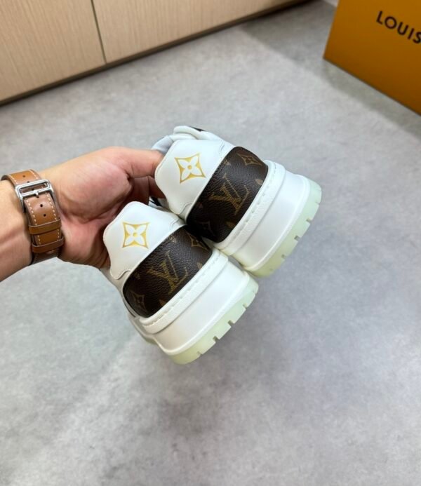 LVE White Brown Casual Low-Top Sneaker Trainer