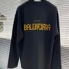 BLNCG Yellow Logo Print Long Sleeve Tee Jumper - Black