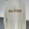 BLNCG Yellow Logo Print Long Sleeve Tee Jumper – White
