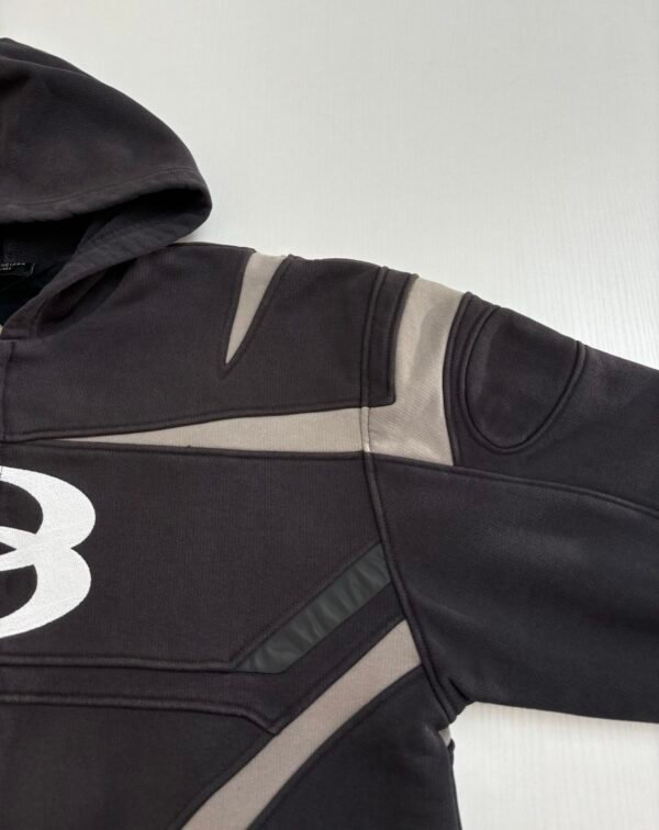 BLNCG Zip-Up Biker Hoodie - Grey